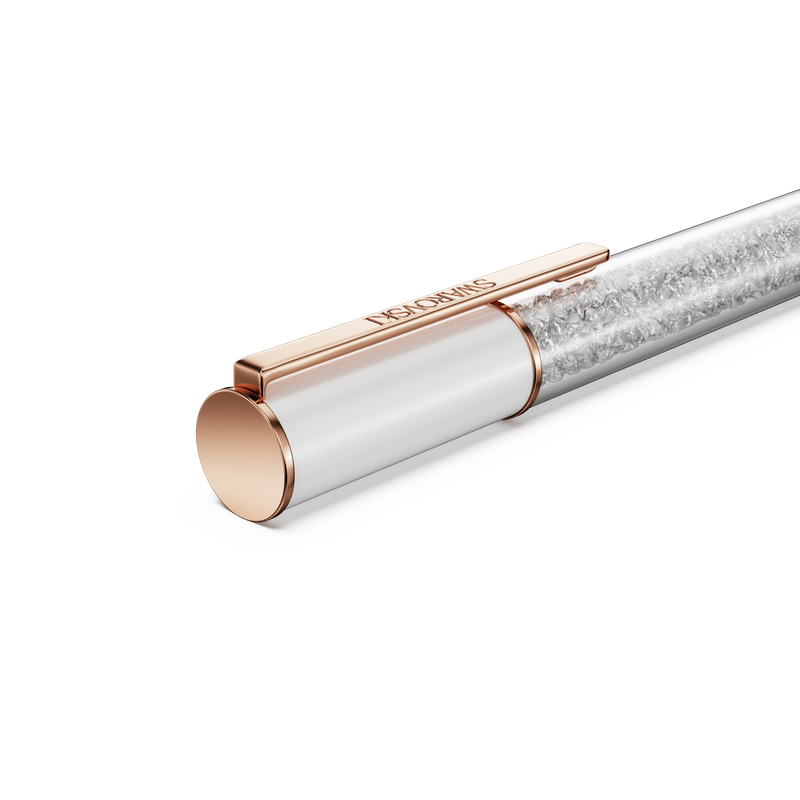 Swarovski Crystalline ballpoint pen, White, Rose gold-tone plated ...