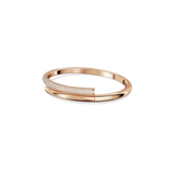 Swarovski Dextera bangle, Magnetic closure, White, Rose gold-tone plated 5700932