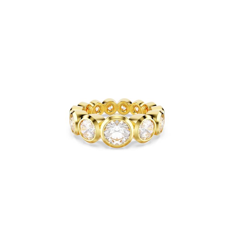 Swarovski Imber ring, Mixed round cuts, White, Gold-tone plated 5705478 ...