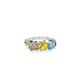 Swarovski Gema ring, Mixed cuts, Multicolored, Rhodium plated 5708939