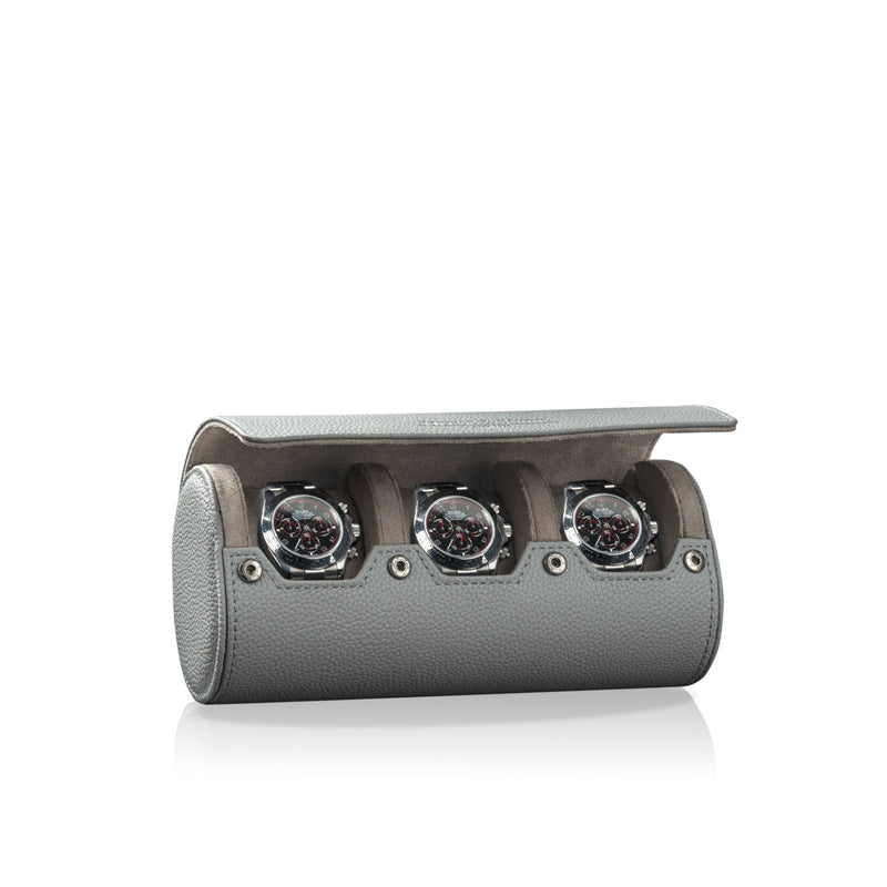 Charles Triple Watch Roll Grey & Grey