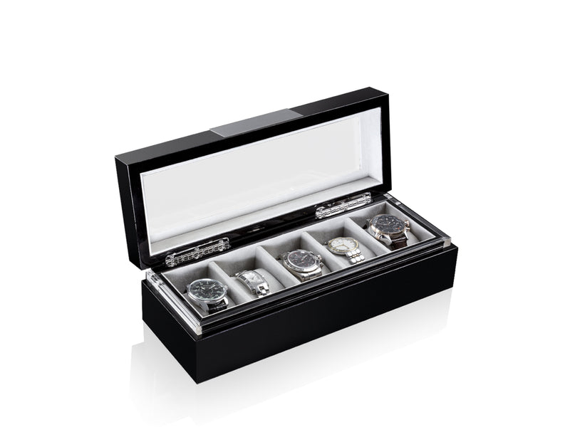 Executive 5 Watches Black & Gray Box