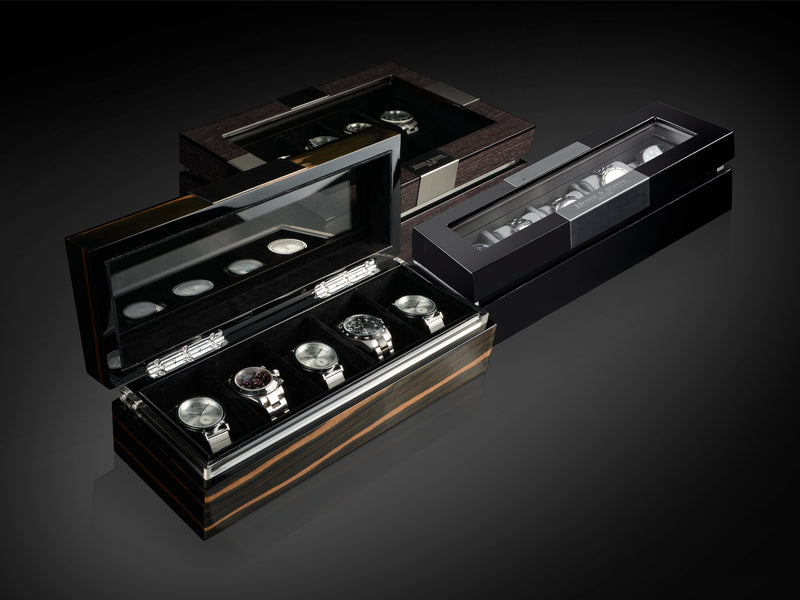 Executive 5 Watches Black & Gray Box