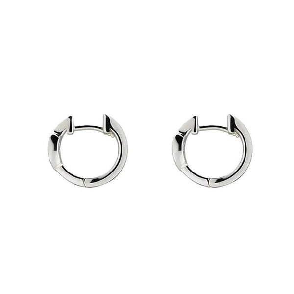 GUCCI INTERLOCKING  G EARRINGS 13.2MM SILVER