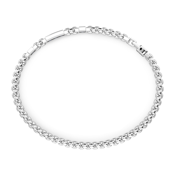 Silver Bracelet with Blue Stones