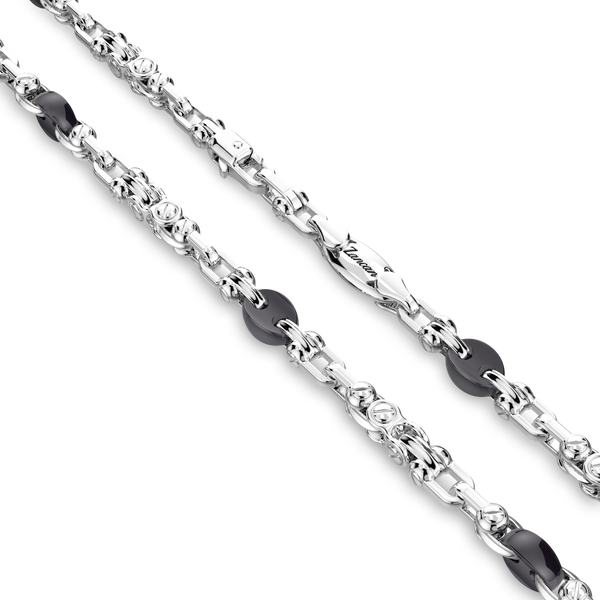 Chain Necklace in Silver and Ceramic