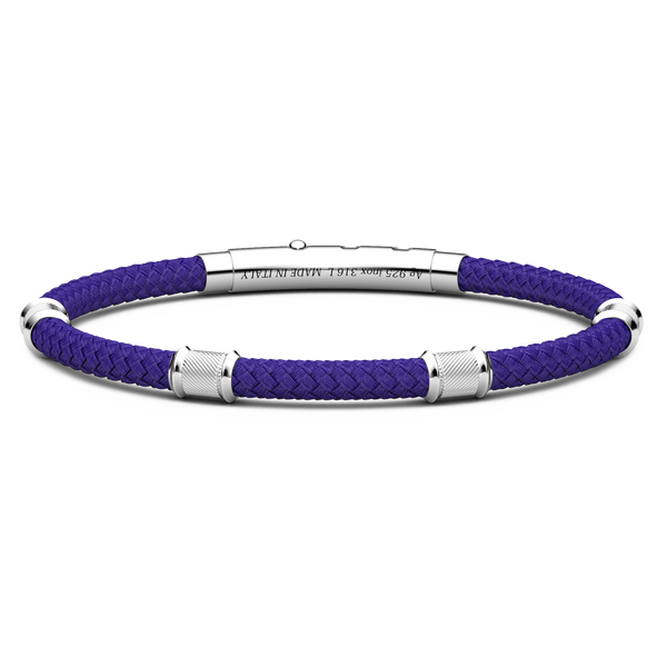 Navy Blue Bracelet in Kevlar with plate