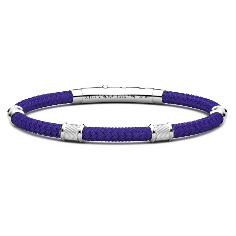 Navy Blue Bracelet in Kevlar with plate