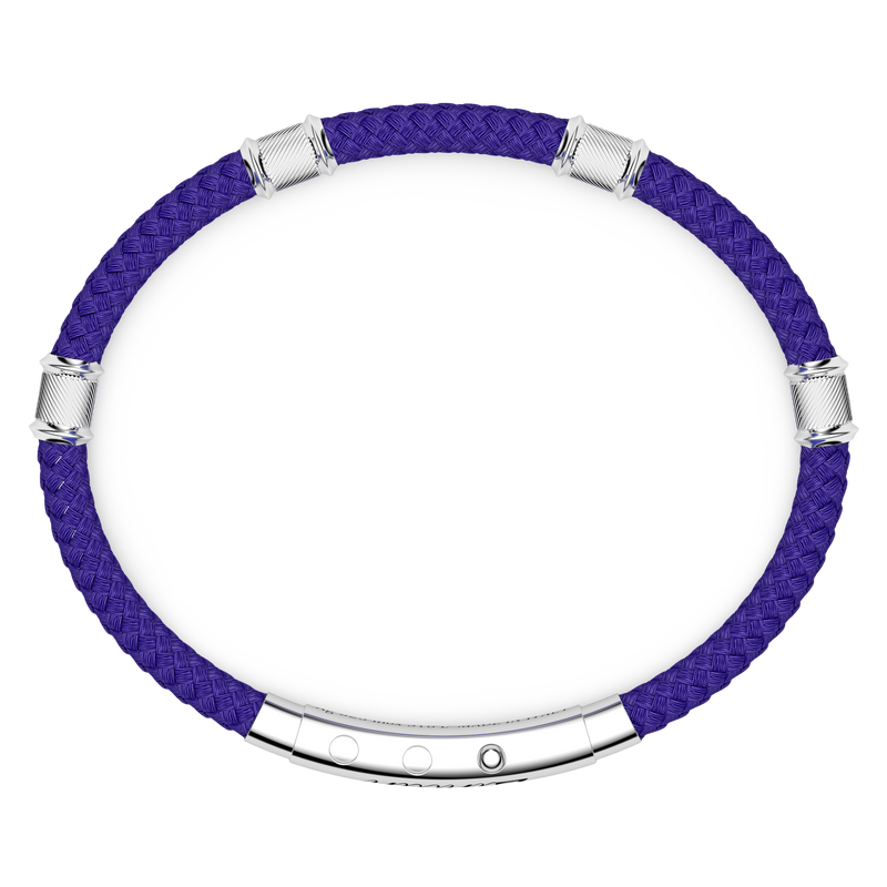 Navy Blue Bracelet in Kevlar with plate