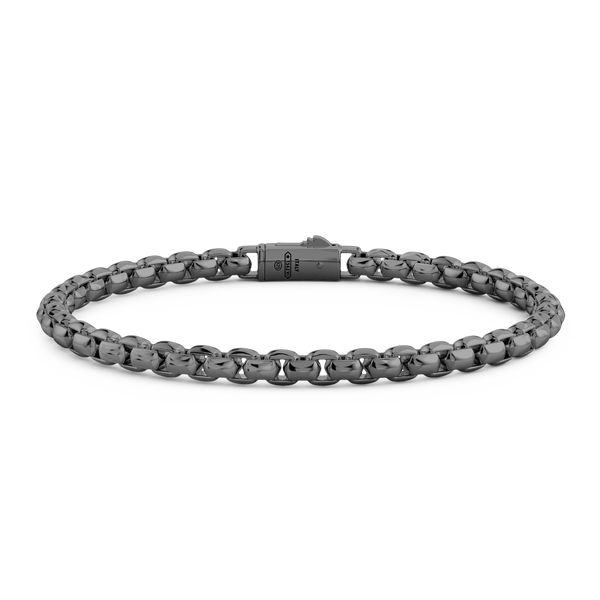Black Silver link-only Bracelet