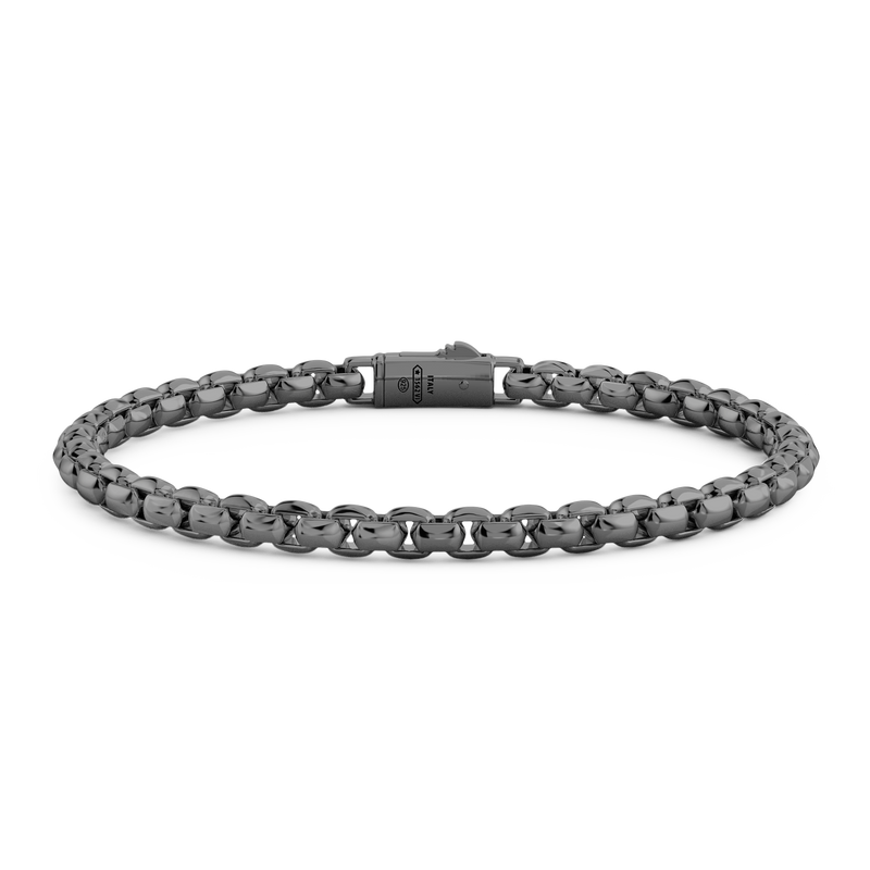 Black Silver link-only Bracelet