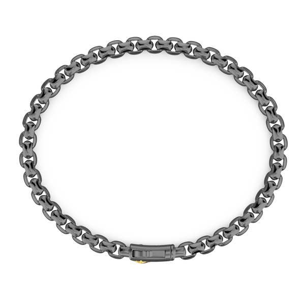 Black Silver link-only Bracelet