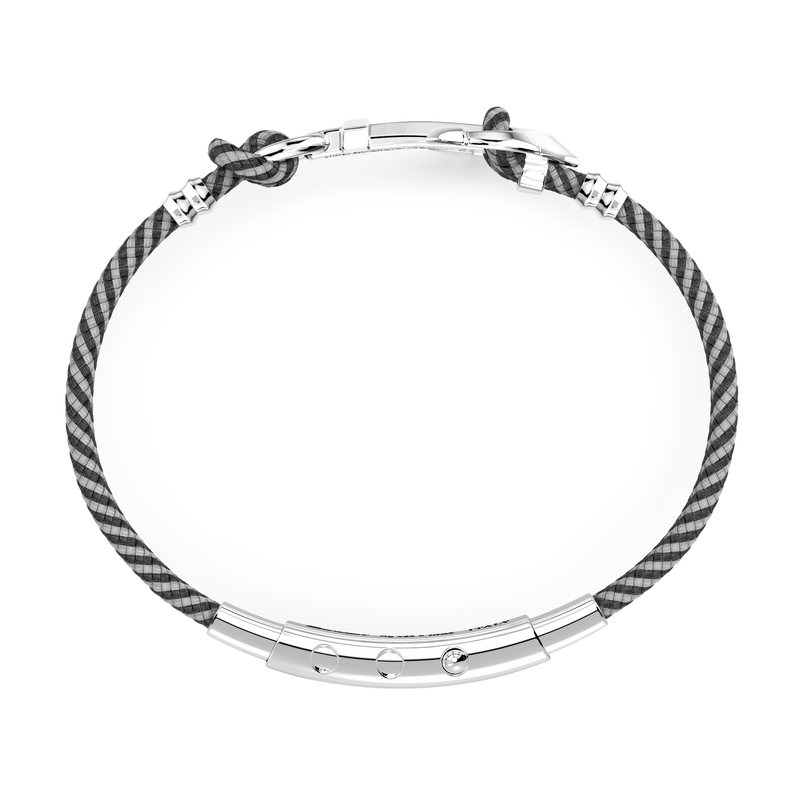 Gray Silver Anchor Kevlar Bracelet