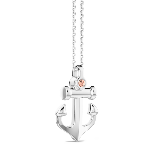 Silver Necklace with Anchor Pendant
