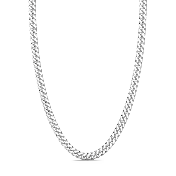Silver Curb Chain Necklace