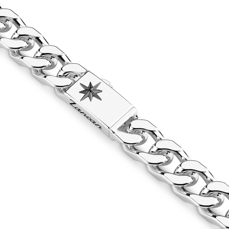 Silver Curb Chain Necklace