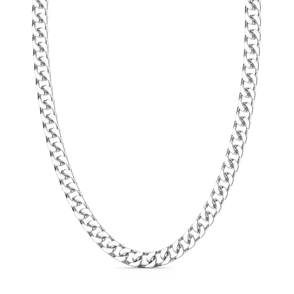 Silver Curb Chain Necklace