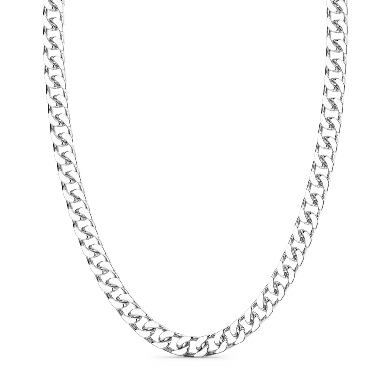 Silver Curb Chain Necklace