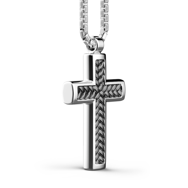 Silver Necklace with Cross Pendant