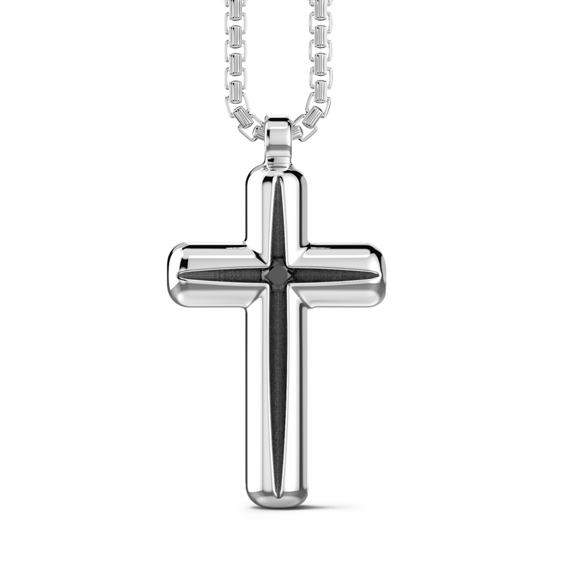 Silver Necklace with Cross Pendant
