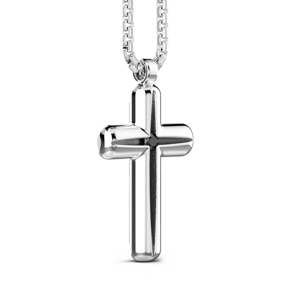 Silver Necklace with Cross Pendant