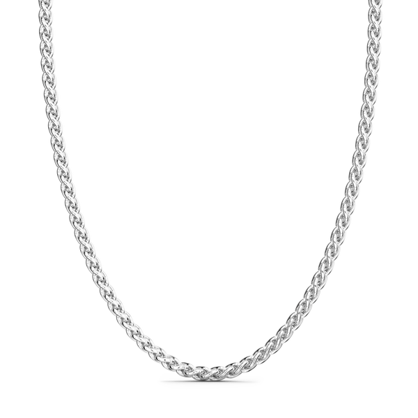 Silver Interwoven Link Necklace