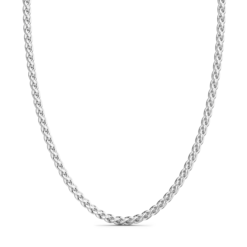 Silver Interwoven Link Necklace