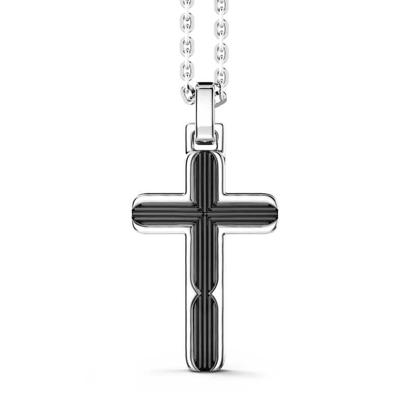 Silver Necklace with Cross Pendant