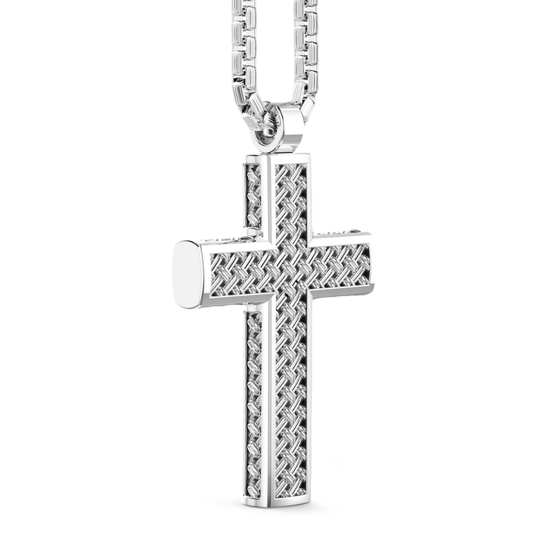 Silver Necklace with Cross Pendant
