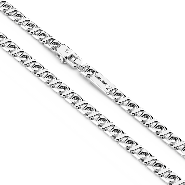 Silver Curb Chain Necklace