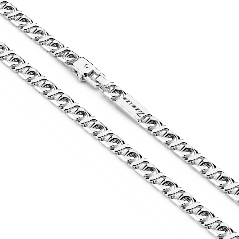 Silver Curb Chain Necklace