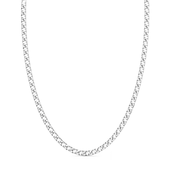 Silver Curb Chain Necklace