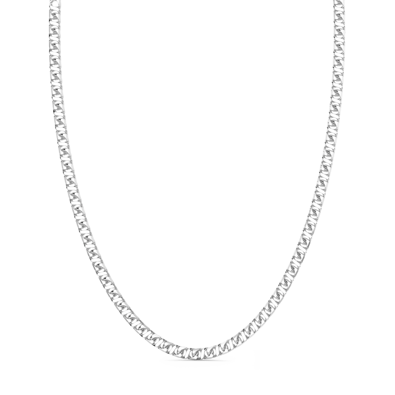 Silver Curb Chain Necklace