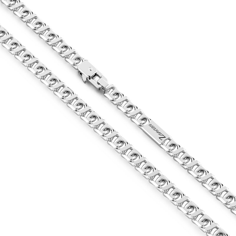 Silver Curb Chain Necklace