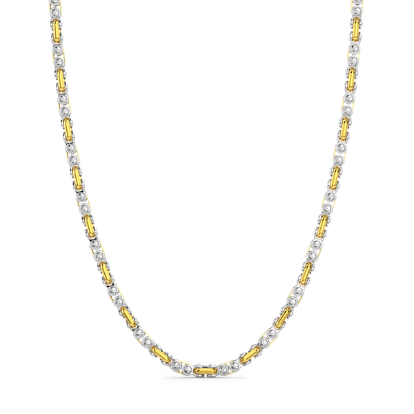 Silver and 18K Gold Chain Necklace