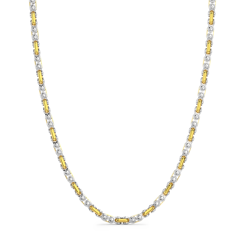 Silver and 18K Gold Chain Necklace
