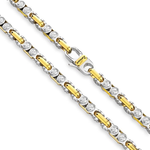 Silver and 18K Gold Chain Necklace