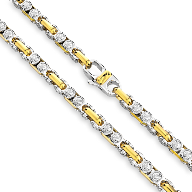 Silver and 18K Gold Chain Necklace