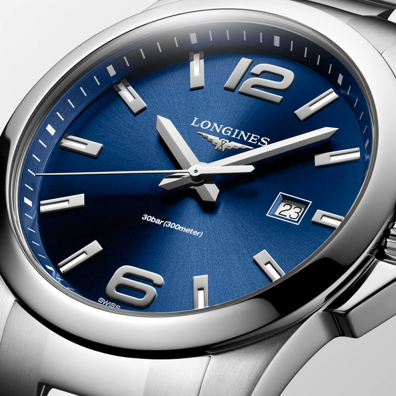 Longines Conquest 43mm Blue Dial Stainless Steel L37604966