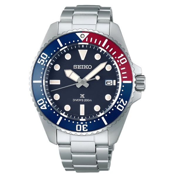 SEIKO Prospex Solar Diver’s in Blue-Red-Blue SNE595