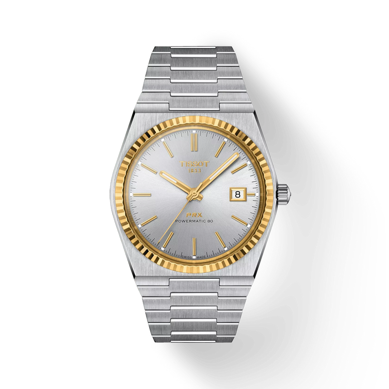 Tissot PRX Powermatic 80 Steel & 18K Gold Bezel 40mm T9314074103101
