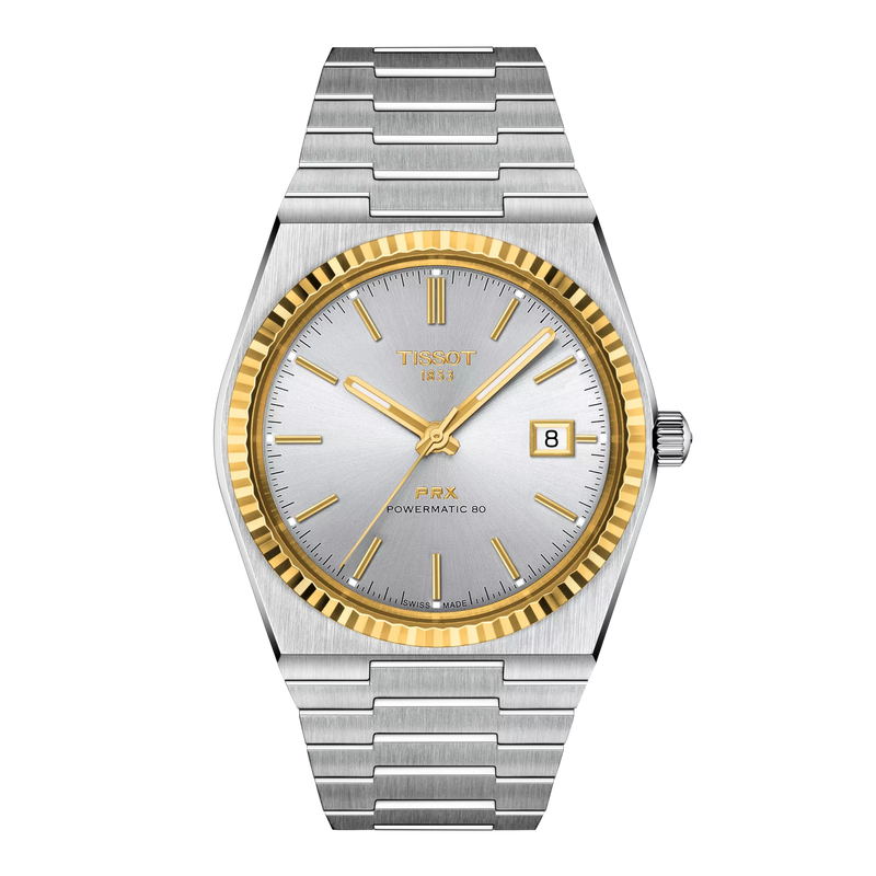 Tissot PRX Powermatic 80 Steel & 18K Gold Bezel 40mm T9314074103101