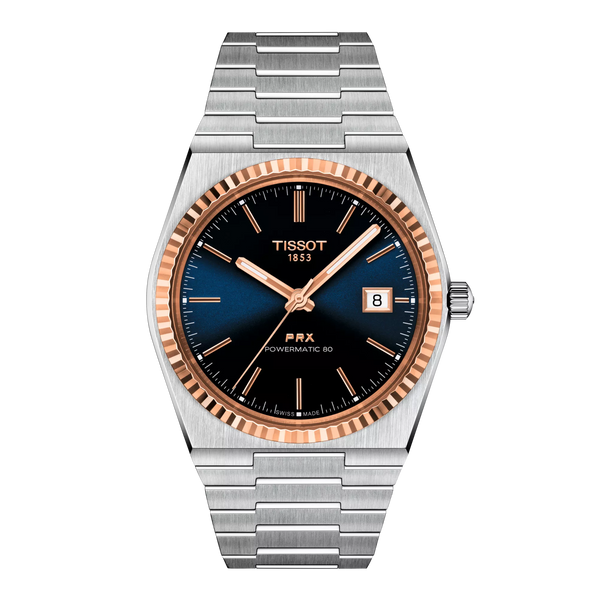 Tissot PRX Powermatic 80 Steel & 18K Gold Bezel 40mm T9314074104100