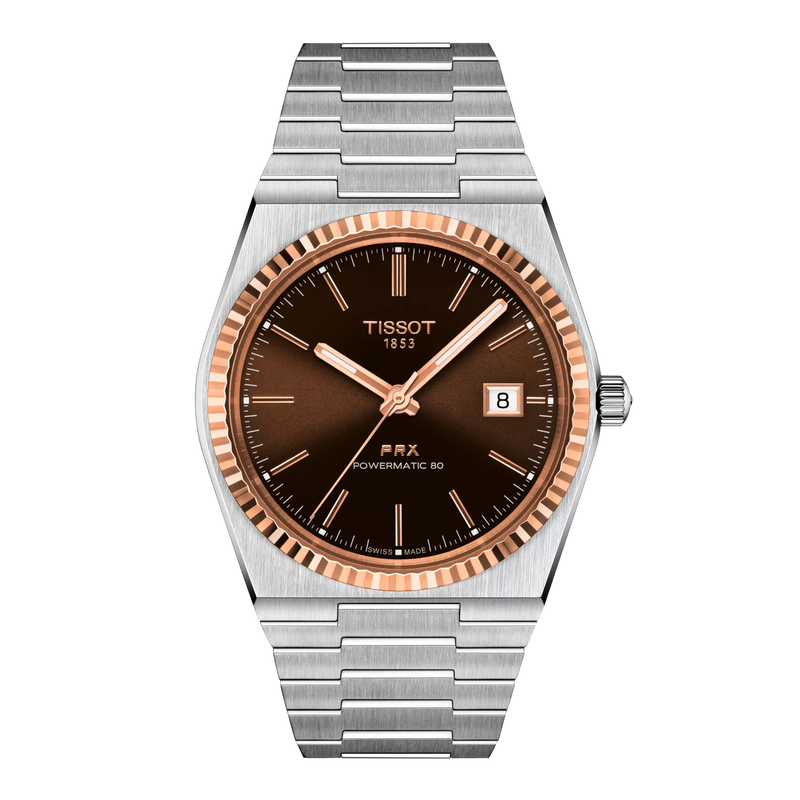 Tissot PRX Powermatic 80 Steel & 18K Gold Bezel 40mm T9314074129100