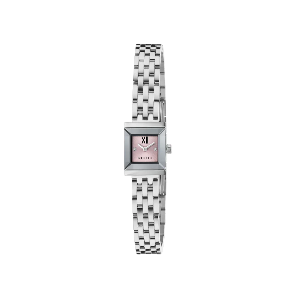 電池交換済 GUCCI グッチ 時計 Gフレーム クォーツ 128.5 スクエア G-Frame watch, 14x18mm YA128539 – Finch Centre Jewellers