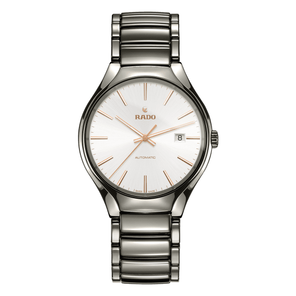 Rado True Grey Ceramic Silver-Tone Dial Automatic R27057112 Mint In Box
