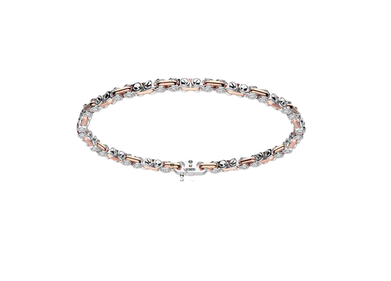 Silver and Rose Gold Chain Bracelet