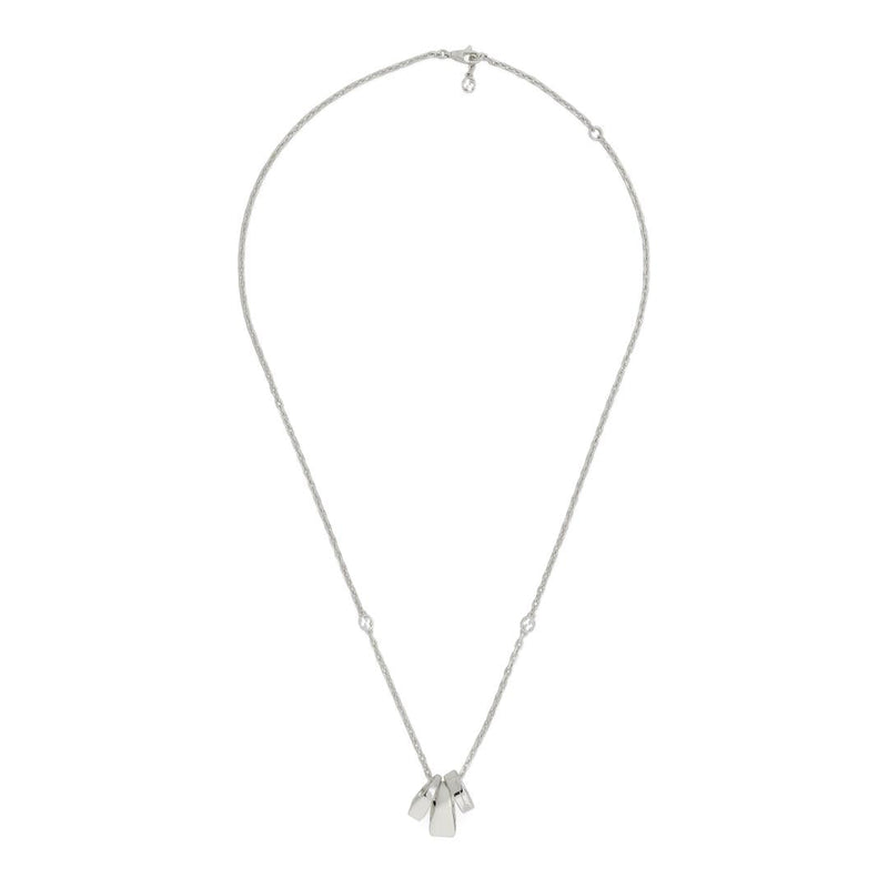 GUCCI TAG GUCCI TAG NECKLACE 50/55CM WITH PENDANTS SILVER