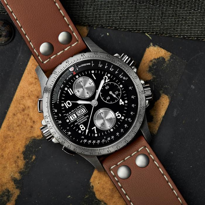 Khaki Aviation X-Wind Auto Chrono 44mm H77616533 – Finch Centre