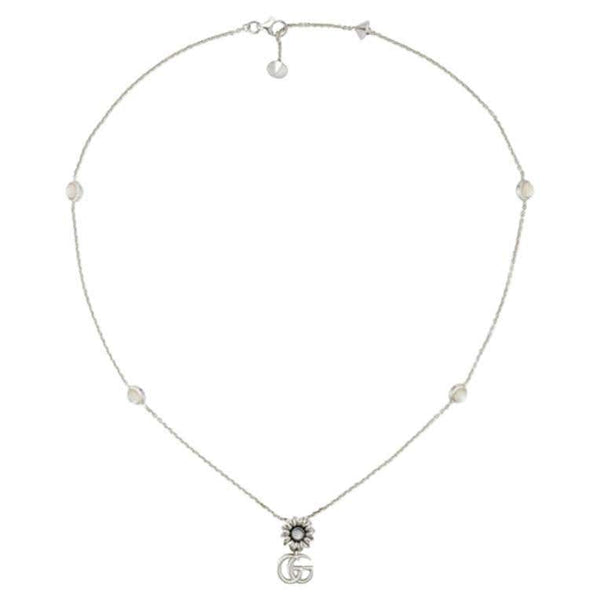 GUCCI GG MARMONT GG MARMONT NECKLACE GG 42CM SILVER&WHITE MOP